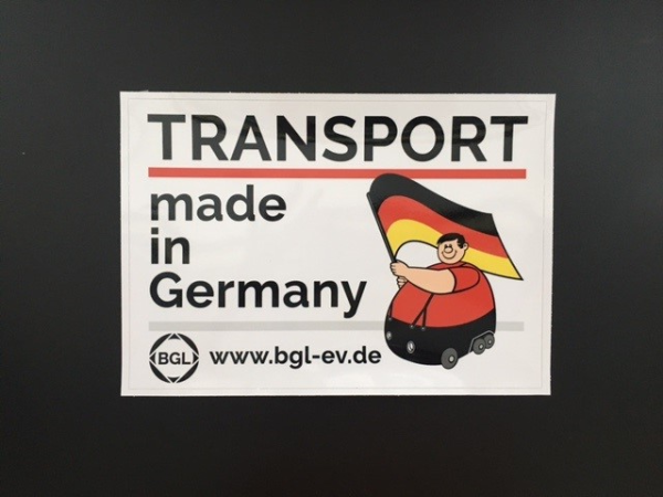 Aufkleber "Transport made in Germany"