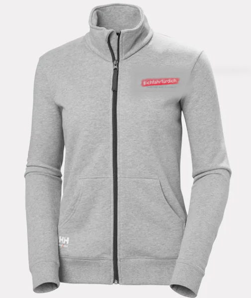 Sweatshirt mit Reißverschluss - unisex - Grau meliert